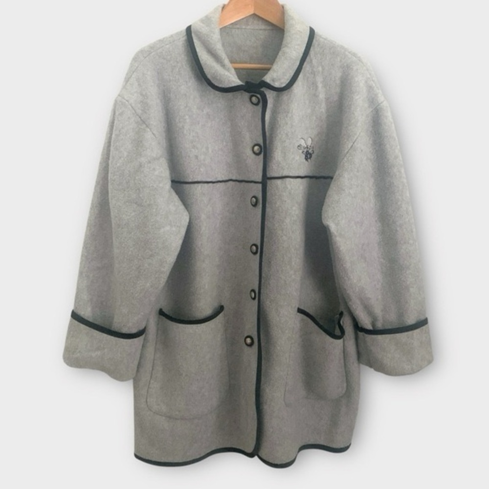 Vintage Bavarian Embroidered Chore Barn Jacket